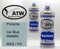 Preview: Porsche, Ice Blue Metallic, M5Q / H3: 400ml Sprühdose + 400ml Klarlack - Set, von ATW Autoteile West.
